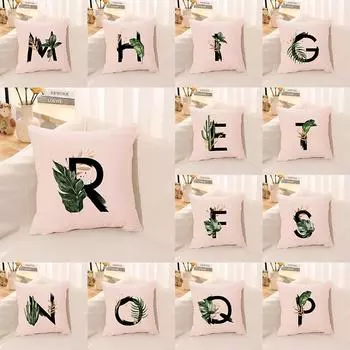 Наволочка с буквенным принтом, диван для гостиной, чехол на подушку для офисного сиденья, прикроватная наволочка для украшения дома в спальне 40x40cm