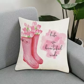 Наволочка с цветами тюльпана, наволочка с застежкой-молнией, износостойкая, простая в уходе, декоративная наволочка, домашний декор B