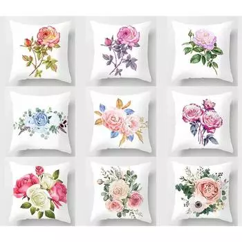 Наволочка с цветком розы, автомобильный диван, наволочка, домашнее постельное белье 40x40cm