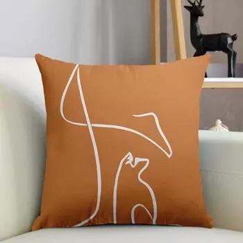 Наволочка с геометрическим принтом, моющаяся, невыцветающая наволочка, очень мягкая квадратная наволочка, украшение для дивана для дома H