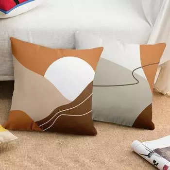 Наволочка с геометрическим принтом, мягкая моющаяся, не выцветающая, квадратная наволочка для домашнего декора, подарки, выбор стиля