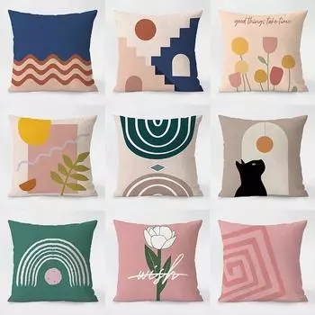 Наволочка с геометрическим узором для спальни, офиса, гостиной, дивана, дома, наволочка 40x40cm