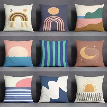 Наволочка с геометрическим узором для украшения автомобиля, офиса, гостиной, дома 40x40cm