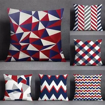 Наволочка с геометрическим узором в стиле ретро для украшения интерьера, офиса, гостиной, дома 40x40cm