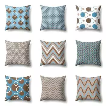 Наволочка с геометрической полосой, наволочка для дивана, офиса, наволочка для гостиной, талии 40x40cm