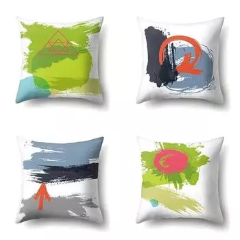 Наволочка с граффити, автомобильная подушка на пояс, подушка, диван мультяшный 40x40cm