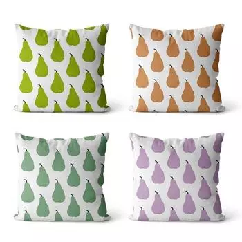 Наволочка с изображением фруктов и квадратов для украшения общежития, офиса, гостиной, дома 40x40cm
