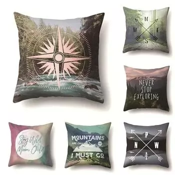 Наволочка с изображением пейзажа «Четыре сезона» для офиса, гостиной, дома, наволочка для автомобиля, украшения 40x40cm