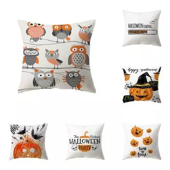 Наволочка с изображением тыквы, тема Хэллоуина, наволочка для дивана, стула, кровати, наволочка, домашний декор 40x40cm