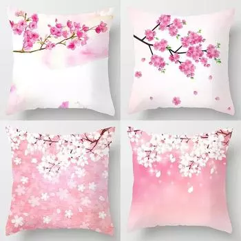 Наволочка с изображением вишни, украшение для свадебной вечеринки, подарок на день рождения, гостиная, диван, стул, кровать, наволочка, пара дома 45x45cm