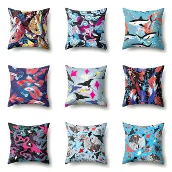 Наволочка с изображением животных для офисного талии, дивана 40x40cm