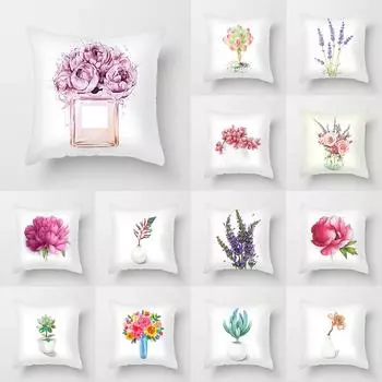 Наволочка с красивым цветком и розой, украшение для дома, гостиной, дивана, стула, наволочка 40X40CM