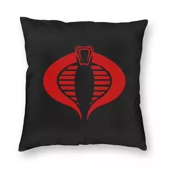 Наволочка с логотипом Gi Joe Cobra Enemy, полиэстер, лен, бархат, креативная декоративная наволочка на молнии, чехол для диванной подушки 30x30cm
