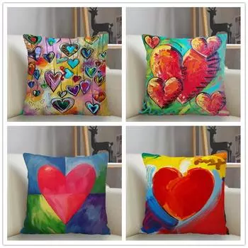 Наволочка с любовью, украшение для дома, квадратная молния на молнии 40x40cm