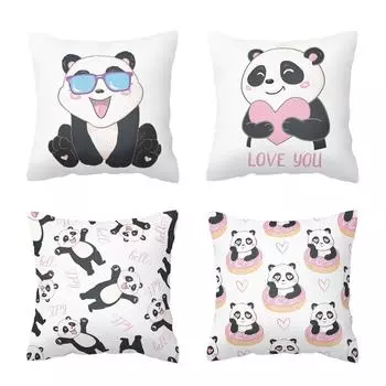 Наволочка с милой черно-белой пандой для дома для девочек и мальчиков, детская комната, подарок, диван-кровать, кресло, спальня 40x40cm