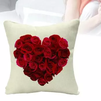 Наволочка с надписью Love Soft Touch, мягкие декоративные подушки с красным сердцем, декоративные наволочки для дивана 3