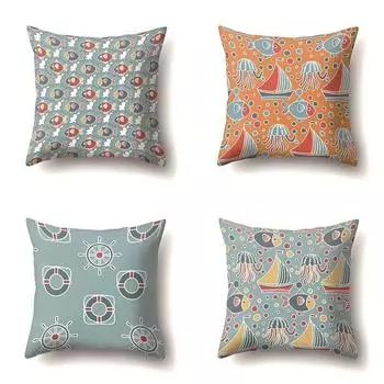 Наволочка с океаном, диван, офисная подушка, чехол для гостиной, талии, спальни, спинка 40x40cm