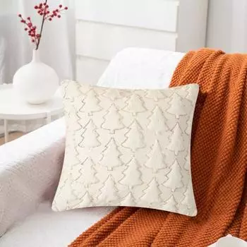 Наволочка с пайетками и узором в виде рождественской елки, скрытая застежка-молния, наволочка для подушки для спальни, гостиной, дивана, новогоднее украшение для вечеринки, наволочка 40x40cm