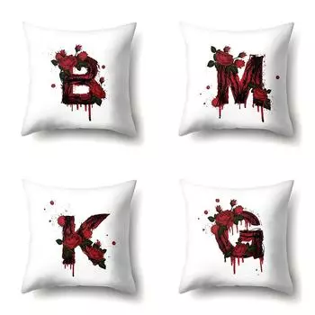 Наволочка с принтом красной розы, украшение для дома, спальни, комнаты, офисного стула, гостиной, дивана, наволочка 45x45 см 40x40cm