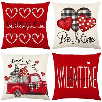 Наволочка с принтом «Любовь ко Дню святого Валентина» Наволочка с принтом «Домашний декор» Наволочка с принтом «Любовь ко Дню святого Валентина» 45*45cm JYM418-1