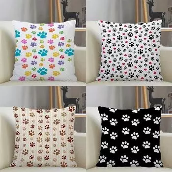 Наволочка с принтом собачьей лапы, украшение для дома, комнаты, офисного стула, гостиной, дивана, наволочка 45x45 см 40x40cm