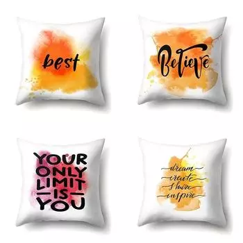 Наволочка с принтом в виде граффити и алфавита для дивана 40x40cm