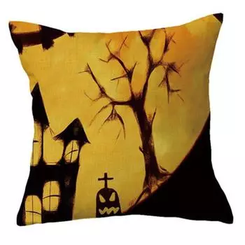 Наволочка с принтом в виде тыквы на Хэллоуин, оранжевая серия, хлопок, лен, домашний декор, наволочка для дивана, удобная подушка без сердцевины 40x40cm