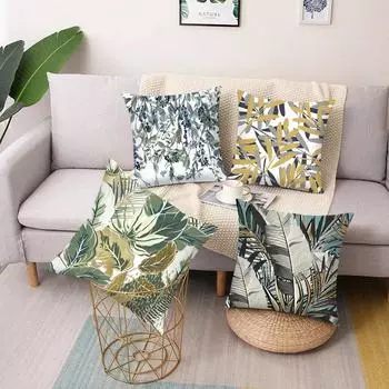Наволочка с растительным принтом для гостиной, офиса, дома, наволочка для автомобиля, украшения 40x40cm
