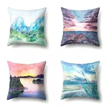 Наволочка с рисунком из мультфильма Подушка на талию Подушка для дивана 40x40cm