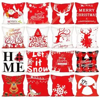 Наволочка с рисунком из мультфильма, Рождественская подушка для домашнего офиса, дивана, наволочка, трансграничные товары для дома 40x40cm