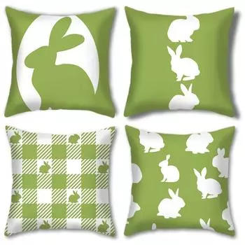 Наволочка с рисунком кролика для офиса, гостиной, автомобиля, украшения для дома, наволочка 40x40cm