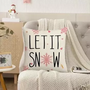 Наволочка с рисунком рождественского элемента, дизайн с потайной молнией, невыцветающая, современное украшение для дома, наволочка I