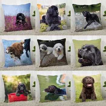 Наволочка с рисунком собаки, украшение для дома, спальня, гостиная, диван, наволочка, детская игровая наволочка 40x40cm