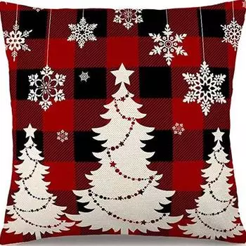 Наволочка с рисунком в виде сетки в деревенском фермерском стиле для вечеринок, льняная смесь для гостиной