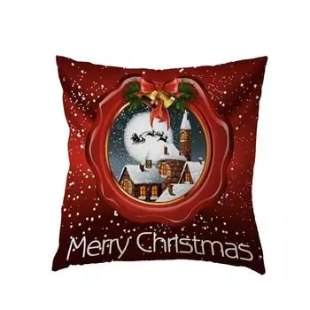 Наволочка с рождественским принтом, для дивана, автомобиля, дома, наволочка на пояс, держатель для наволочки One Size красный