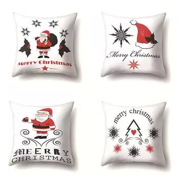 Наволочка с рождественской елкой Санта-Клауса, чехол для офисной подушки, наволочка для гостиной, поясничная наволочка 40x40cm