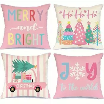 Наволочка с рождественской тематикой Подарок на Рождество и Новый год Наволочка для подушки Украшение для дома Чехол для диванной подушки 40x40cm