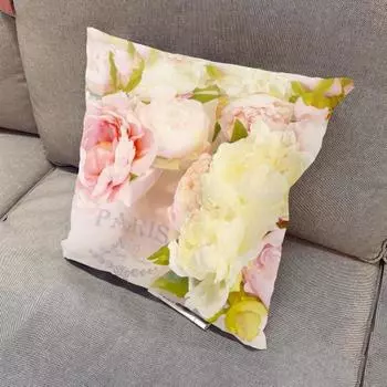 Наволочка с розой Очень мягкая, износостойкая, безопасная для кожи, простая в уходе, наволочка с цветочным принтом, наволочка для спальни A