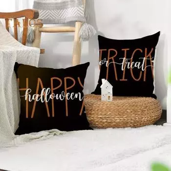 Наволочка с тыквой на Хэллоуин, супермягкая износостойкая невыцветающая квадратная наволочка для спальни, наволочка