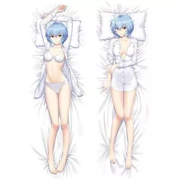 Наволочка с украшением в стиле аниме EVA Ayanami Rei Dakimakura, наволочка с двухсторонним принтом, обнимающая подушка для тела, Otaku Waifu Peach40X120CM