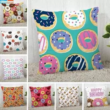 Наволочка с узором пончика Квадратная рождественская молния 40x40cm