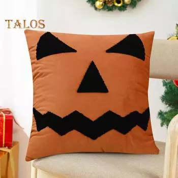 Наволочка с вышивкой в виде 3D-призрака, скрытая застежка-молния, наволочка для подушки для спальни, гостиной, дивана, украшения на День благодарения, наволочка для подушки set C