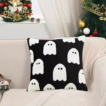 Наволочка с вышивкой в виде тыквы и букв 3D, застежка-молния, чехол для подушки