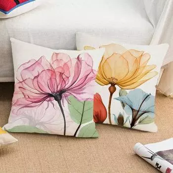 Наволочка с застежкой-молнией Износостойкая моющаяся Невыцветающая декоративная односторонняя наволочка с принтом Наволочка синий