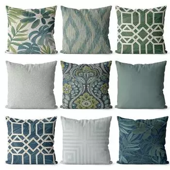 Наволочка с зеленым растением для украшения общежития, офиса, гостиной, дивана, дома, наволочка 40x40cm