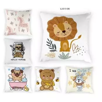 Наволочка с животным принтом для дивана, скандинавская офисная наволочка, современный домашний декор, подарок, декор 40x40cm