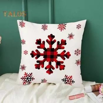 Наволочка со скрытой молнией, Рождественская наволочка, плед, наволочка с узором Санта-Клауса для украшения дома