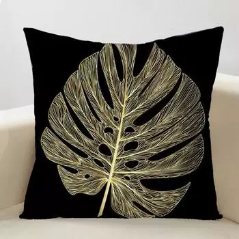 Наволочка Стильный мягкий на ощупь чехол из полиэстера Элегантный чехол для подушки с рисунком Наволочка для дивана A
