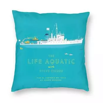 Наволочка The Life Aquatic со Стивом Зиссу, полиэстер, лен, бархатный узор, декор на молнии, домашняя подушка, оптовая продажа 30x30cm
