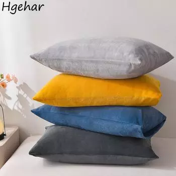 Наволочка толстая удобная коралловая бархатная 48 см x 74 см бытовая спальня прочная наволочка приятная для кожи универсальное украшение 48cmx74cm 1pcs темно серый